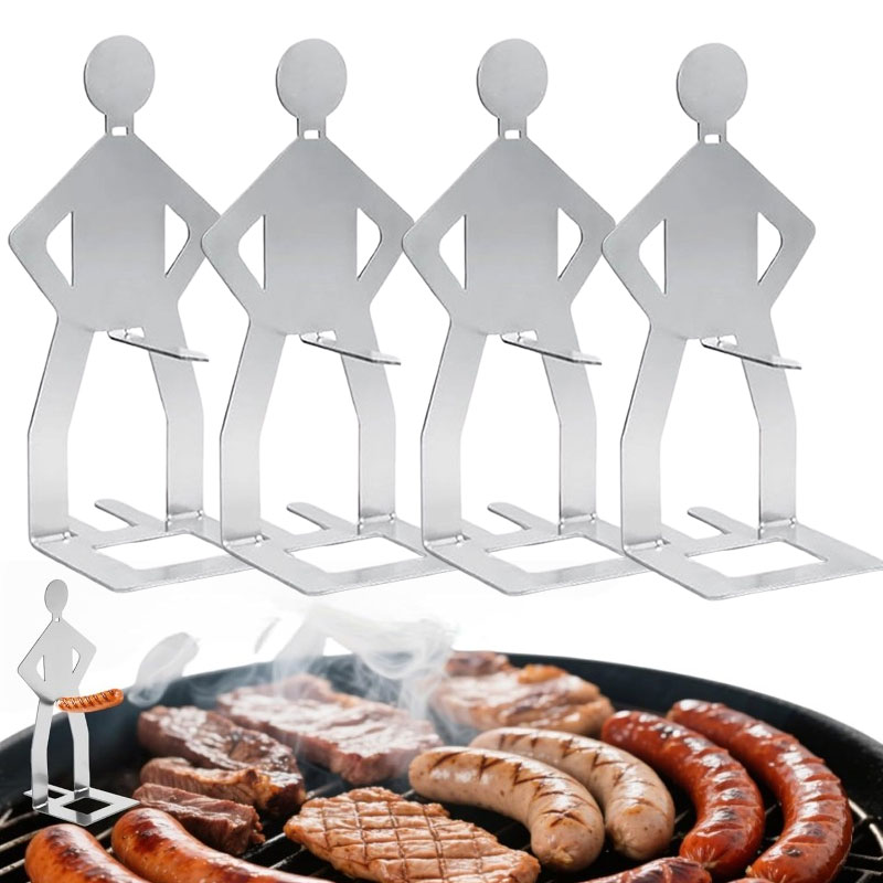 Hot Dog Press - Perlengkapan Camping Penyangga Sosis BBQ Stainless