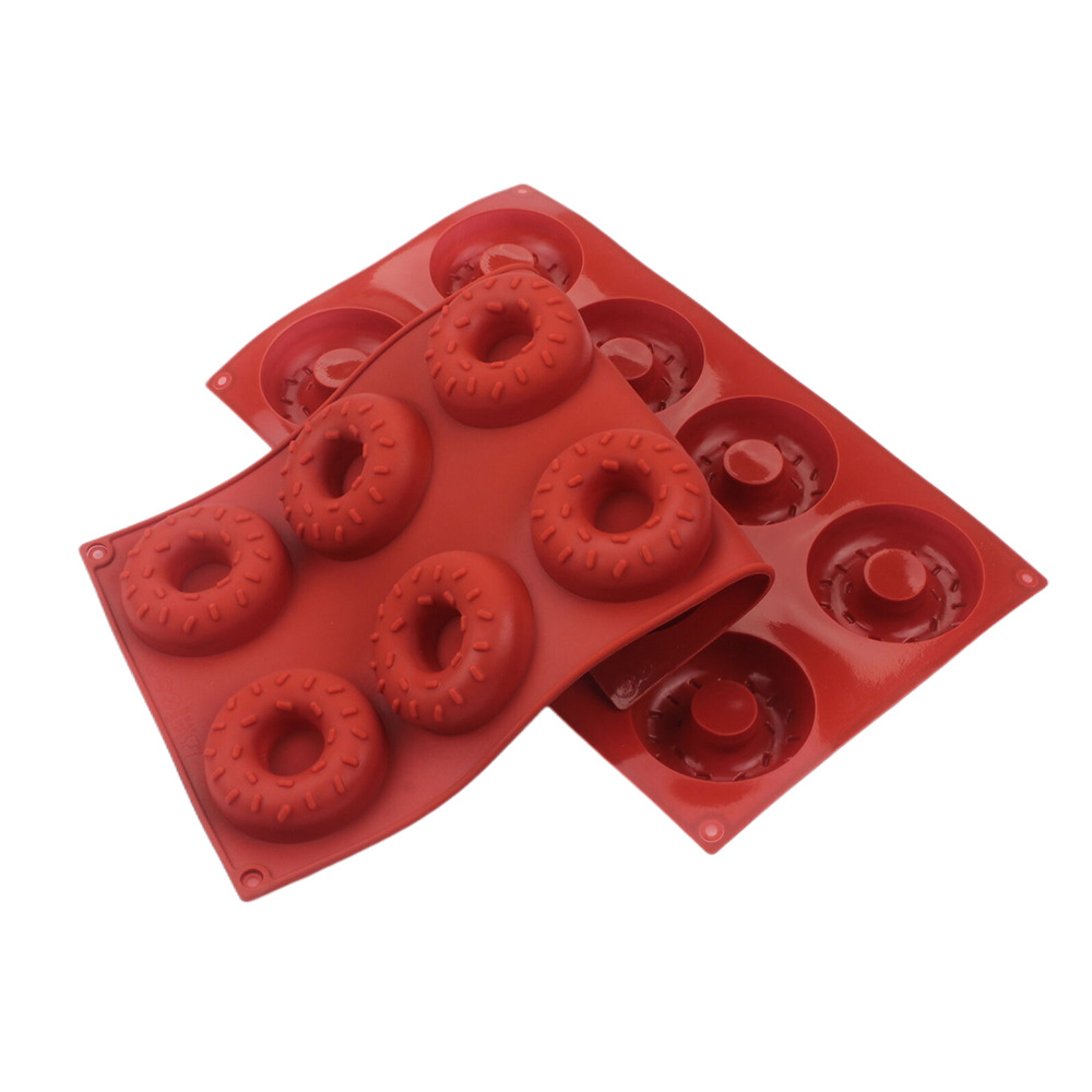 Donut Mold Silicone - Cetakan Donat Silikon 8 Lubang dengan