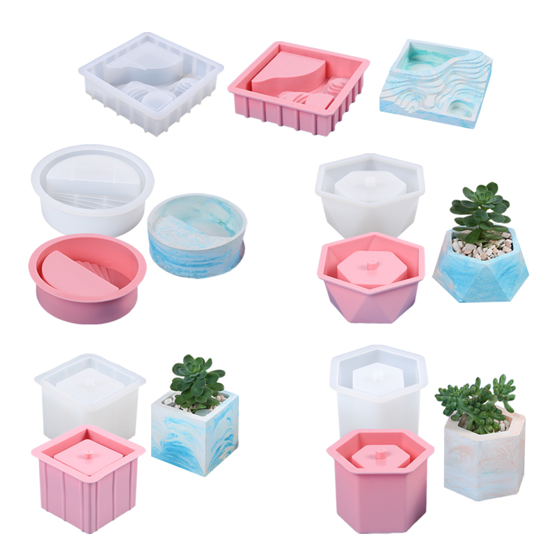 Potsticker Mold - Pot bunga silikon sukulen cetakan tanaman