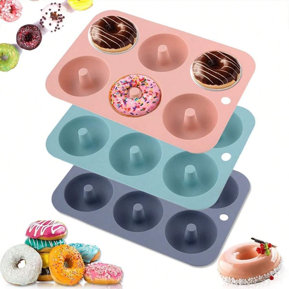 Donut Mold Silicone - Cetakan Donat Silikon Baru Anti Lengket,