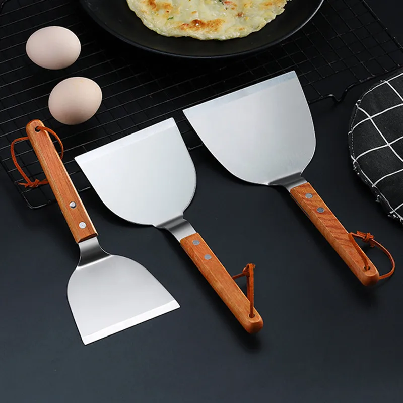 Sekop Teppanyaki Gagang Kayu S - Okonomiyaki Spatula ulasan dan harga